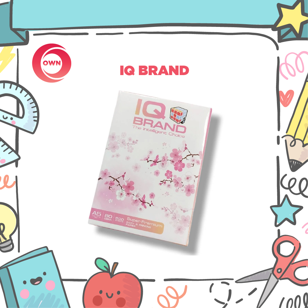 กระดาษถ่ายเอกสาร 80g A5 500แผ่น/รีม IQ Brand